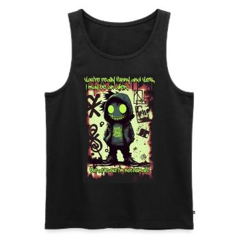 Alien by ART8NS - Art ON Streetwear - Männer Premium Bio Tank Top - Schwarz - Vorne - Michal (187cm)