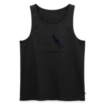 Michelangelo Creation of Adam Garden Gartenbau - Männer Premium Bio Tank Top - Schwarz - Vorne - Michal (187cm)
