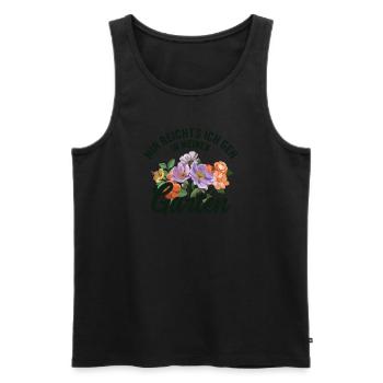 Mir reichts ich geh in meinen Garten Gartenbau - Männer Premium Bio Tank Top - Schwarz - Vorne - AI Model Male 178 light (178cm)