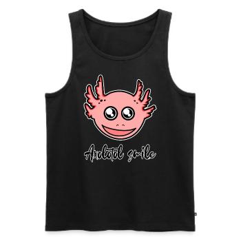 Axolotl Smile - Happy Axolotl - Men's Premium Organic Tank Top - black - Front - Michal (187cm)