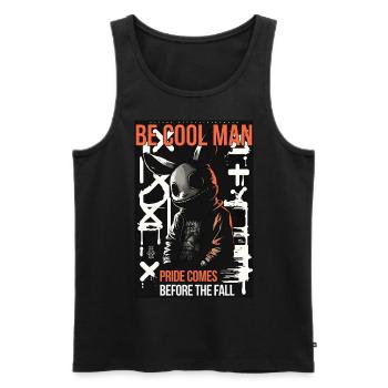 Hochmut par ART8NS - Art ON Streetwear - Débardeur bio Premium Homme - noir - Devant - Michal (187cm)