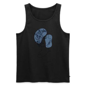 Lineart allotment jardin allotement jardin horticulture - Débardeur bio Premium Homme - noir - Devant - Michal (187cm)