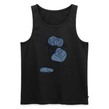 Lineart horticulture allotment garden allotment garden - Men's Premium Organic Tank Top - black - Front - Michal (187cm)