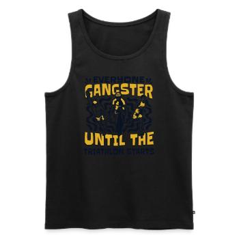 Tout le monde gangster jusqu’au début de la formation Profi - Débardeur bio Premium Homme - noir - Devant - AI Model Male 178 light (178cm)