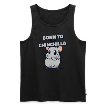 Born To Be A Chinchilla Shorttail Long Tail - Men's Premium Organic Tank Top - black - Front - Michal (187cm)