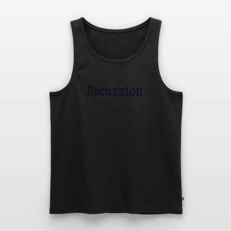 Recursion Definition Developer Coder Programmer Men's Premium Organic Tank Top