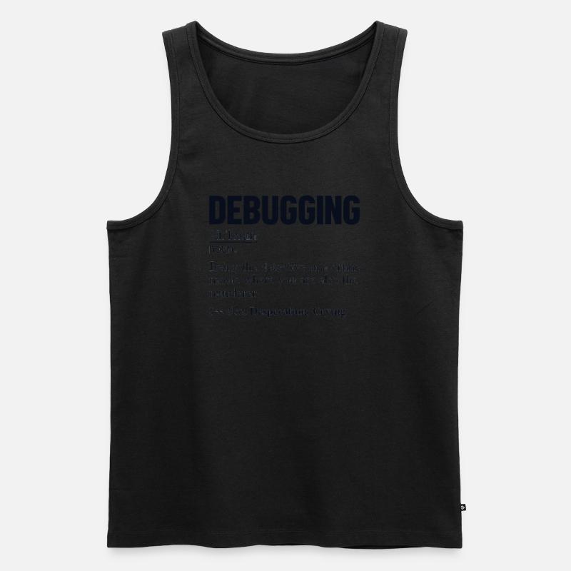 Debugging Definition Developer Coder Programmer - Men's Premium Organic Tank Top - black