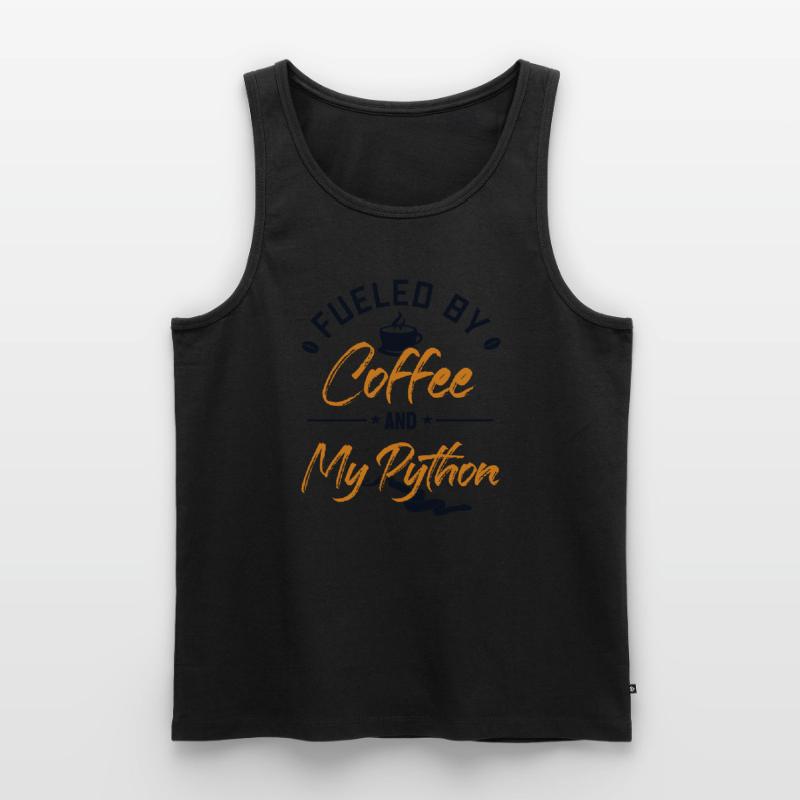 Alimenté par le café et mon Python Python Banana Ball Débardeur bio Premium Homme