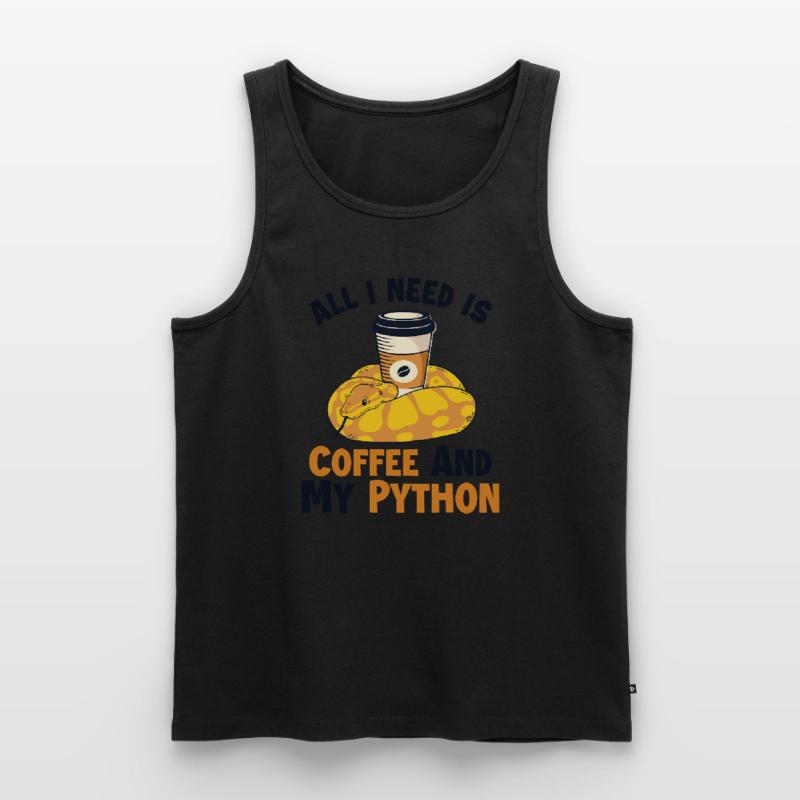 Café et Python Python Snake Banana Ball Débardeur bio Premium Homme