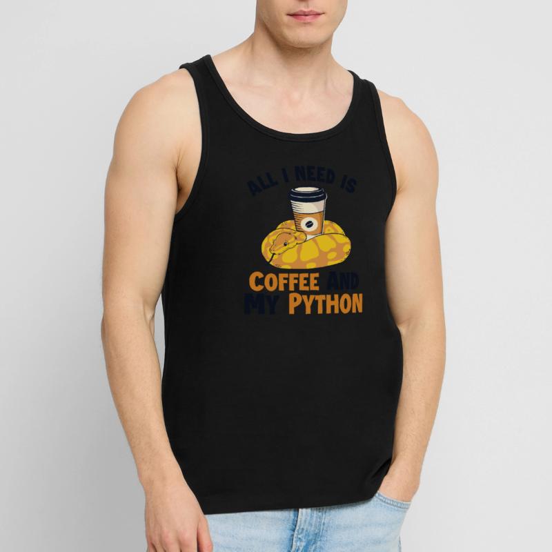 Café et Python Python Snake Banana Ball Débardeur bio Premium Homme