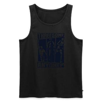 Threesome Anyone Triathlete Training Triathlon Bike - Men's Premium Organic Tank Top - black - Front - AI Model Male 178 light (178cm)