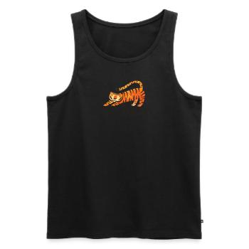 Not Today Raubkatze Königstiger Wildkatze - Männer Premium Bio Tank Top - Schwarz - Vorne - AI Model Male 178 light (178cm)