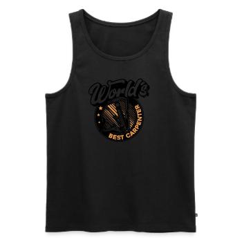 Le meilleur menuisier du monde Menuisier Technicien en bois - Débardeur bio Premium Homme - noir - Devant - Michal (187cm)