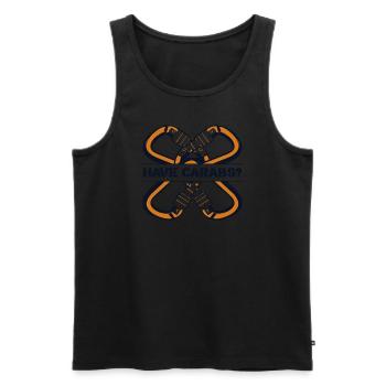 Have Carabs, Bouldering, Sport Climbing, Speed Climbing - Men's Premium Organic Tank Top - black - Front - Michal (187cm)