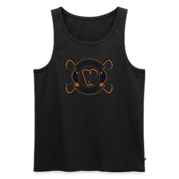 Carabiner Crew Speedklettern Alpinklettern - Männer Premium Bio Tank Top - Schwarz - Vorne - AI Model Male 178 light (178cm)