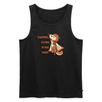 Any Squirrel Can Be A Flying Squirrel Squirrel - Men's Premium Organic Tank Top - black - Front - AI Model Male 178 light (178cm)