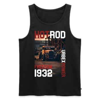Hot Rod par ART8NS - Art ON Streetwear - Débardeur bio Premium Homme - noir - Devant - Michal (187cm)