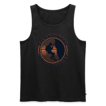I'm Only Here To Get Belayed Alpinklettern - Männer Premium Bio Tank Top - Schwarz - Vorne - AI Model Male 178 light (178cm)