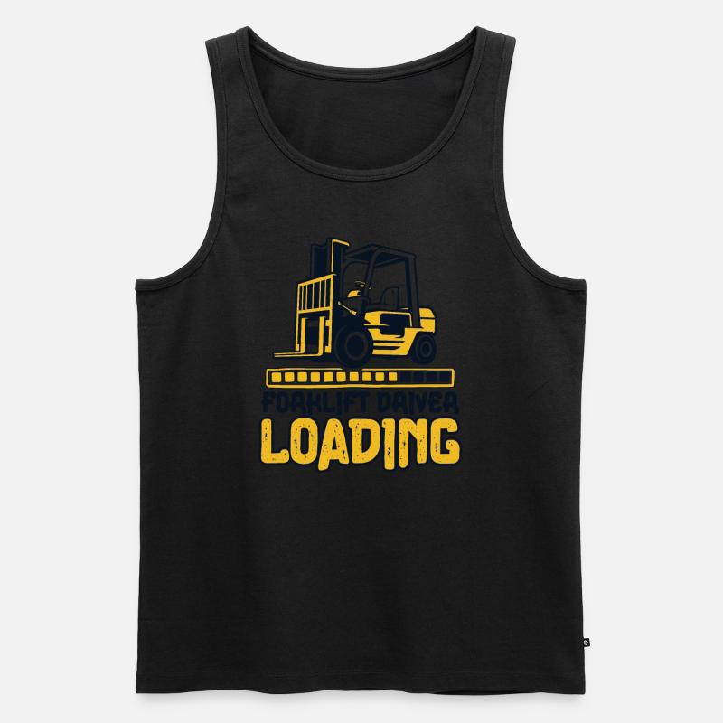 Forklift Driver Loading Gabelstaplerfahrer - Men's Premium Organic Tank Top - black
