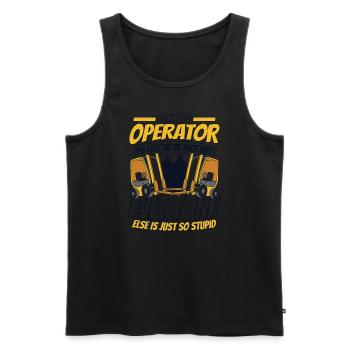 I'd Like To Be Nice All-Terrain Forklift - Men's Premium Organic Tank Top - black - Front - AI Model Male 178 light (178cm)