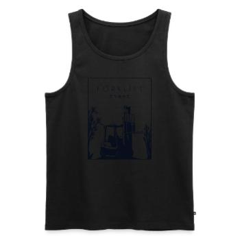 Forklift Chinese Hanzi Telehandler Forklift - Men's Premium Organic Tank Top - black - Front - AI Model Male 178 light (178cm)