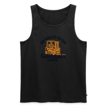Mir reichts ich fahre Gabelstapler Gabelstapler - Männer Premium Bio Tank Top - Schwarz - Vorne - Michal (187cm)