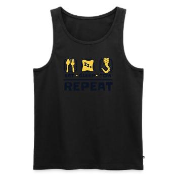 Eat Sleep Tow Repeat Towing Service Driver - Men's Premium Organic Tank Top - black - Front - Michal (187cm)
