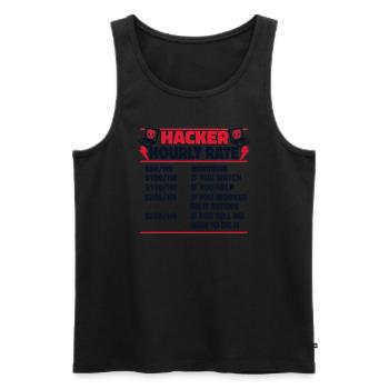 Hacker Horaire Sniffer Social Engineering - Débardeur bio Premium Homme - noir - Devant - AI Model Male 178 light (178cm)