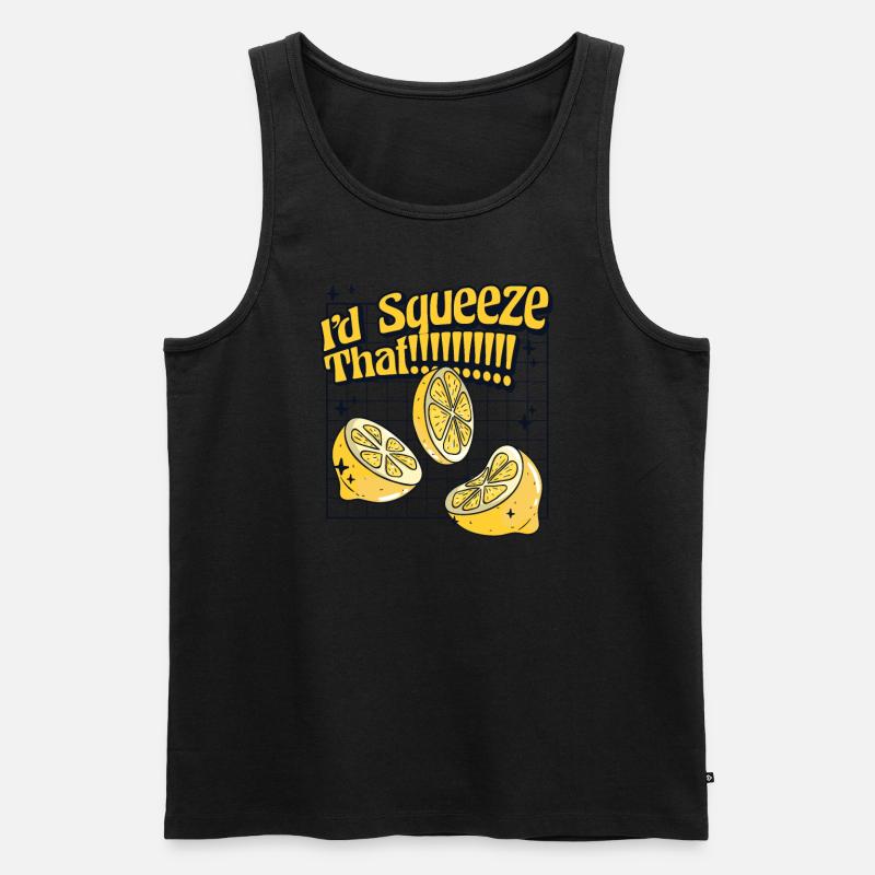 I'd Squeeze That Lemonade Lemonade - Men's Premium Organic Tank Top - black