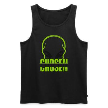 J’ai été choisi Ufo Conspiracy Extraterrestrial - Débardeur bio Premium Homme - noir - Devant - Michal (187cm)