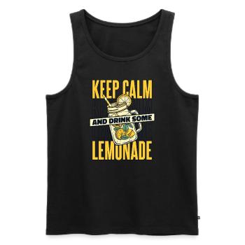 Restez calme et buvez de la limonade Limonade - Débardeur bio Premium Homme - noir - Devant - Michal (187cm)