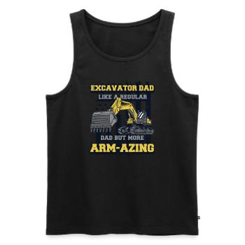 Excavator Dad Seilbagger Raupenbagger Excavator - Männer Premium Bio Tank Top - Schwarz - Vorne - AI Model Male 178 light (178cm)