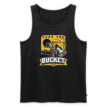 Fear The Bucket Seilbagger Raupenbagger - Männer Premium Bio Tank Top - Schwarz - Vorne - AI Model Male 178 light (178cm)