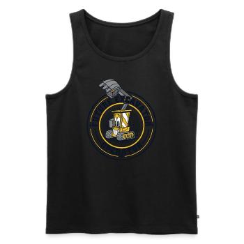 Future Excavator Operator Excavator Seilbagger - Männer Premium Bio Tank Top - Schwarz - Vorne - AI Model Male 178 light (178cm)