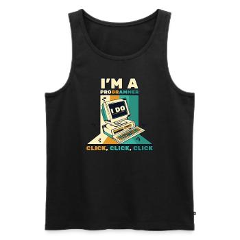 I'm A Programmer Click Softwareingenieur Coder - Männer Premium Bio Tank Top - Schwarz - Vorne - Michal (187cm)