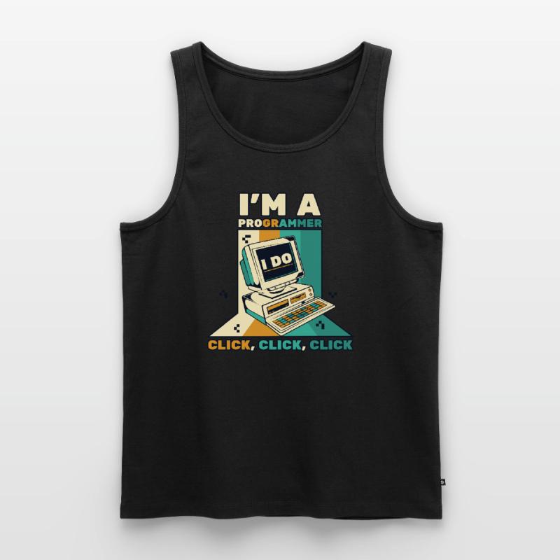I'm A Programmer Click Software Engineer Coder Men's Premium Organic Tank Top
