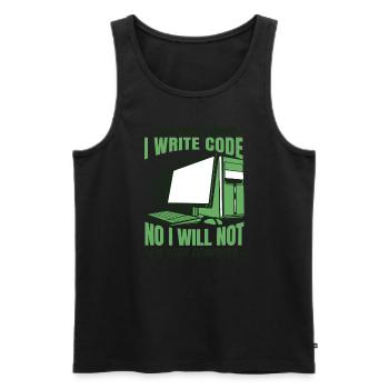 No I Will Not Fix Your Computer Developer - Männer Premium Bio Tank Top - Schwarz - Vorne - AI Model Male 178 light (178cm)