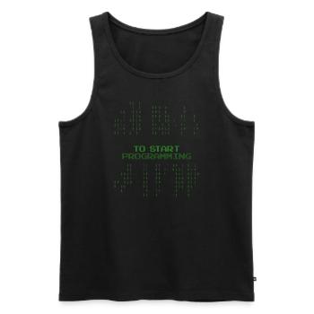 Great Day To Start Programming Developer Coder - Men's Premium Organic Tank Top - black - Front - AI Model Male 178 light (178cm)
