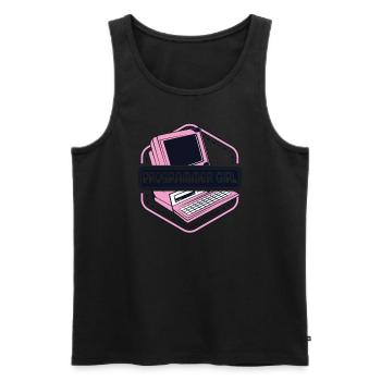 Programmer Girl Softwareingenieur Developer - Männer Premium Bio Tank Top - Schwarz - Vorne - AI Model Male 178 light (178cm)