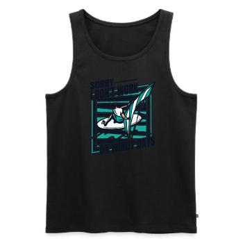 I Don't Work On Windy Days Water Sports Surfer - Men's Premium Organic Tank Top - black - Front - AI Model Male 178 light (178cm)