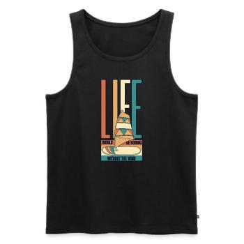 Life Would Be Boring Without The Wind Surfer - Men's Premium Organic Tank Top - black - Front - AI Model Male 178 light (178cm)