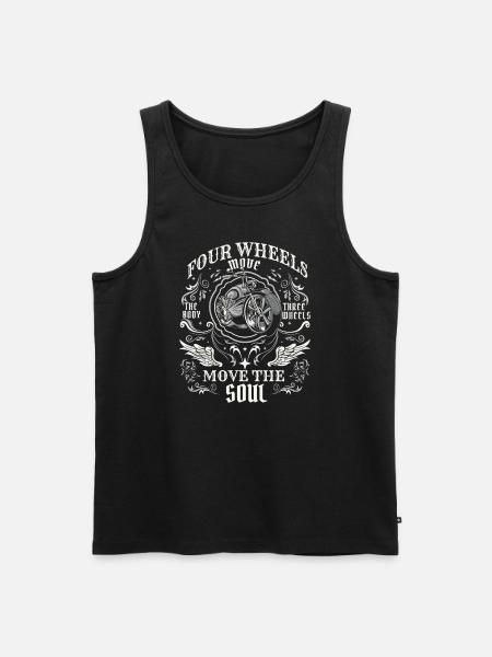 Three Wheels Move The Soul Trikebike Dreirad - Männer Premium Bio Tank Top - Schwarz