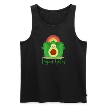Vegan Vibes Vegan Vegans Plant-Based - Men's Premium Organic Tank Top - black - Front - Michal (187cm)