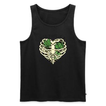 Ja, das ist ein veganer Körper auf pflanzlicher Basis Vegan - Männer Premium Bio Tank Top - Schwarz - Vorne - Michal (187cm)