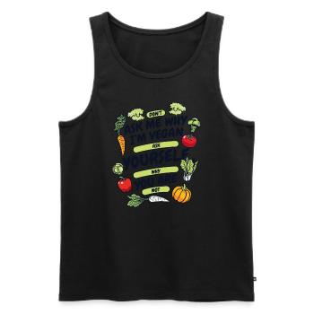 Frag mich nicht, warum ich Veganer bin Veganer Veganer Veganismus - Männer Premium Bio Tank Top - Schwarz - Vorne - Michal (187cm)