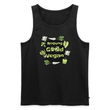 Rien n’a aussi bon goût qu’être végétalien se sent végétalien - Débardeur bio Premium Homme - noir - Devant - AI Model Male 178 light (178cm)