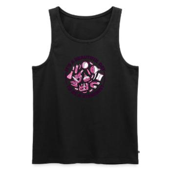 Ein schöner Tag, um ein Steminist zu sein MINT-Wissenschaftler - Männer Premium Bio Tank Top - Schwarz - Vorne - AI Model Male 178 light (178cm)