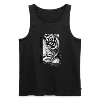 Inner Tiger Königstiger Wildkatze Sibirischer - Männer Premium Bio Tank Top - Schwarz - Vorne - AI Model Male 178 light (178cm)