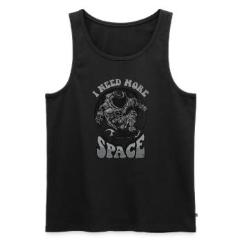 I Need More Space Cosmonaut Spaceship Taikonaut - Men's Premium Organic Tank Top - black - Front - Michal (187cm)
