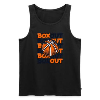 Boxout Basketballer Basketballkorb Basketballfan - Männer Premium Bio Tank Top - Schwarz - Vorne - AI Model Male 178 light (178cm)